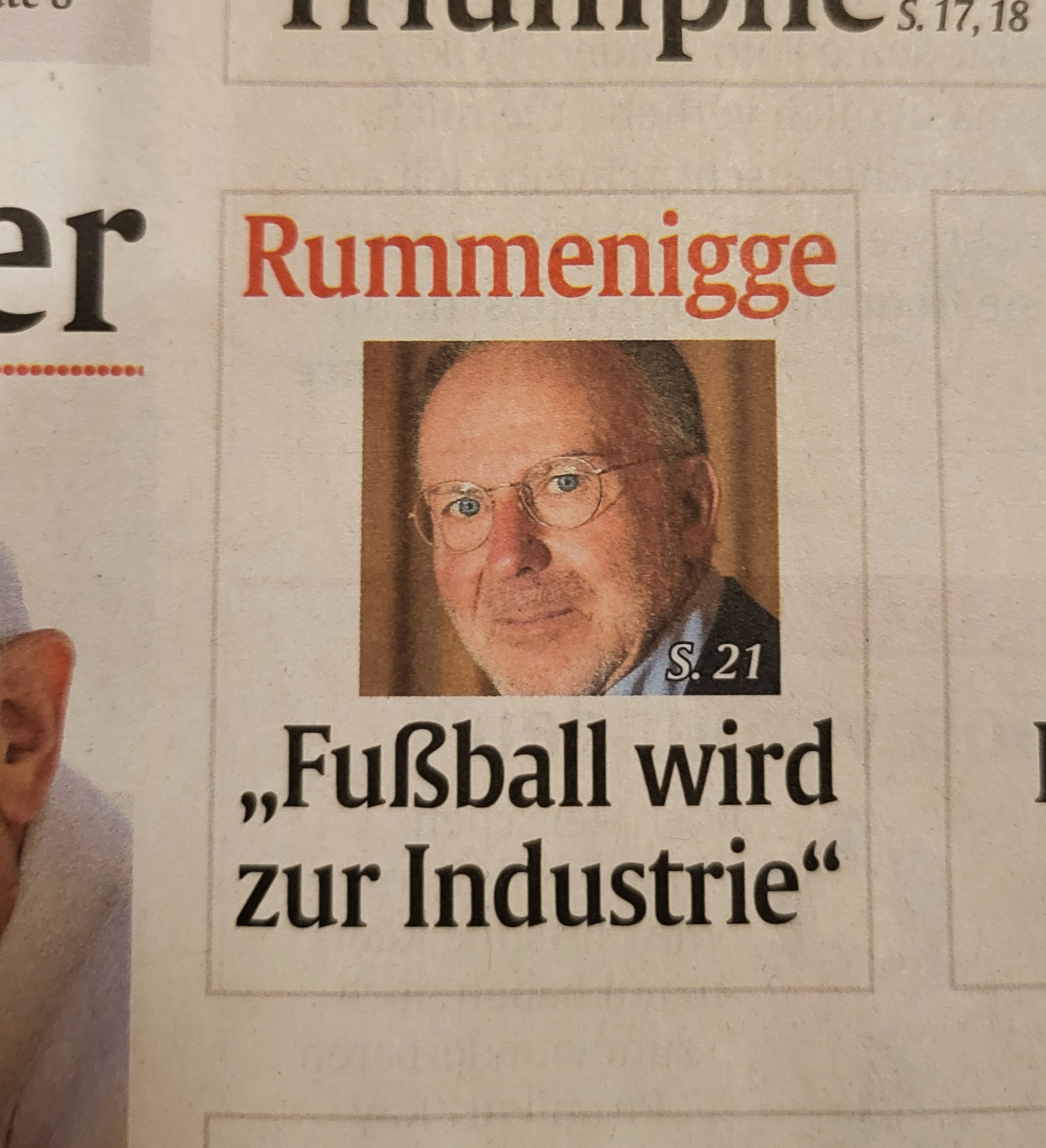 Rummenigge: Fussball wird zur Industrie